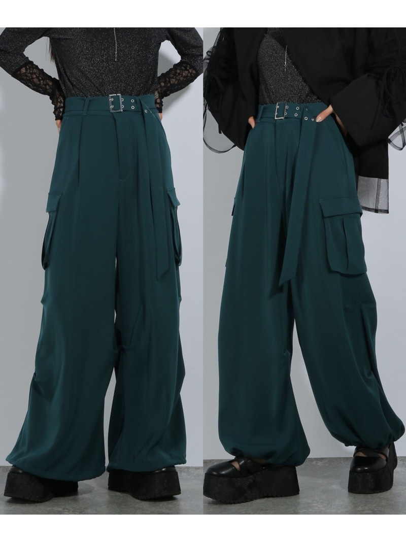 楽天市場】2WAYトロミワイドカーゴパンツ HARE ハレ パンツ その他の