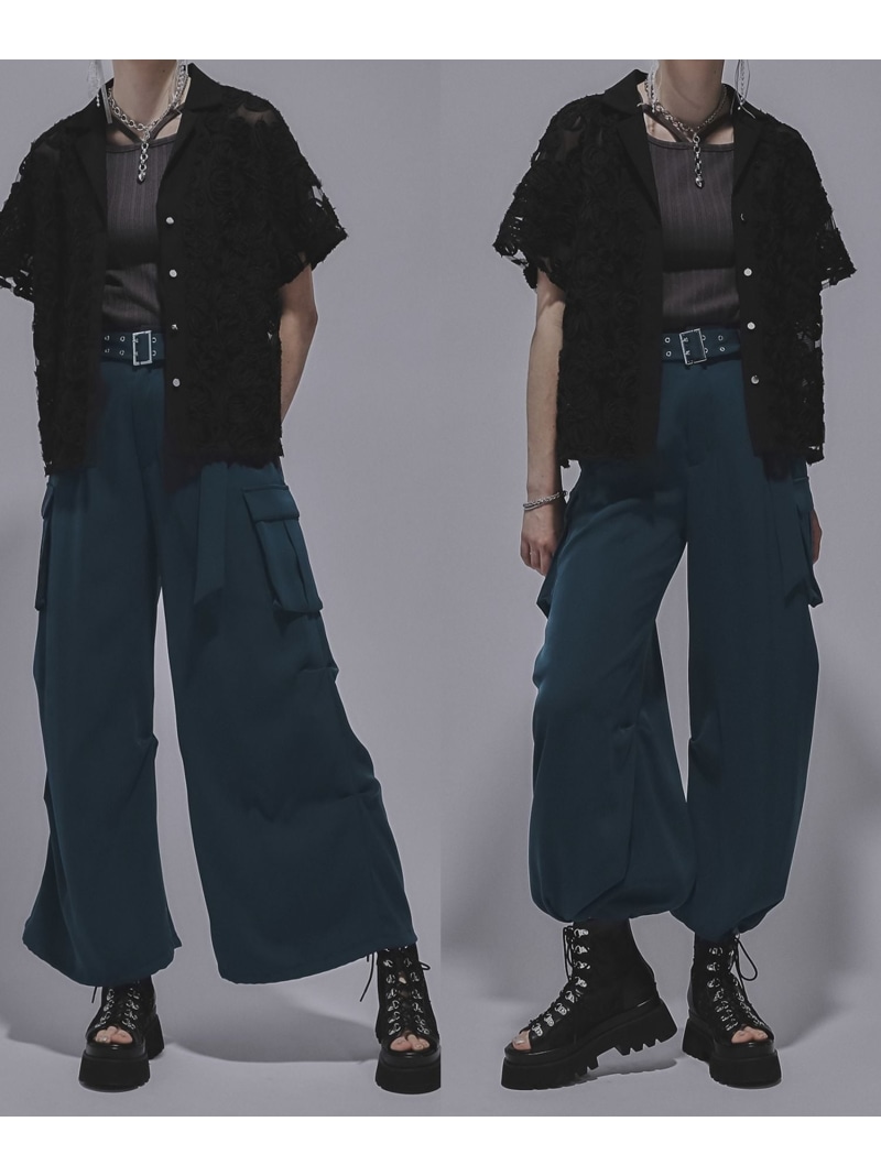 楽天市場】2WAYトロミワイドカーゴパンツ HARE ハレ パンツ その他の