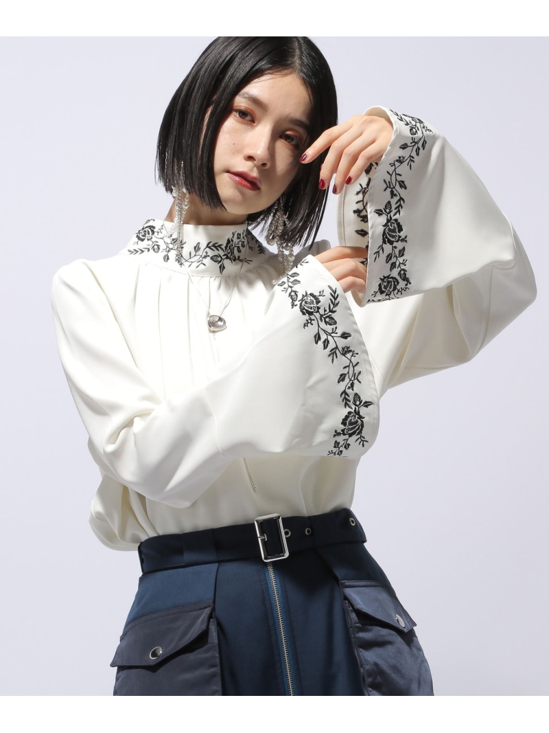 楽天市場】2WAYシシュウブラウス HARE ハレ トップス シャツ・ブラウス