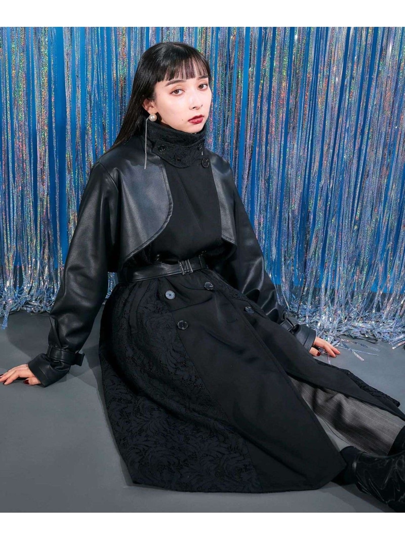 楽天市場】フェイクレザーレースキリカエコート HARE ハレ ジャケット