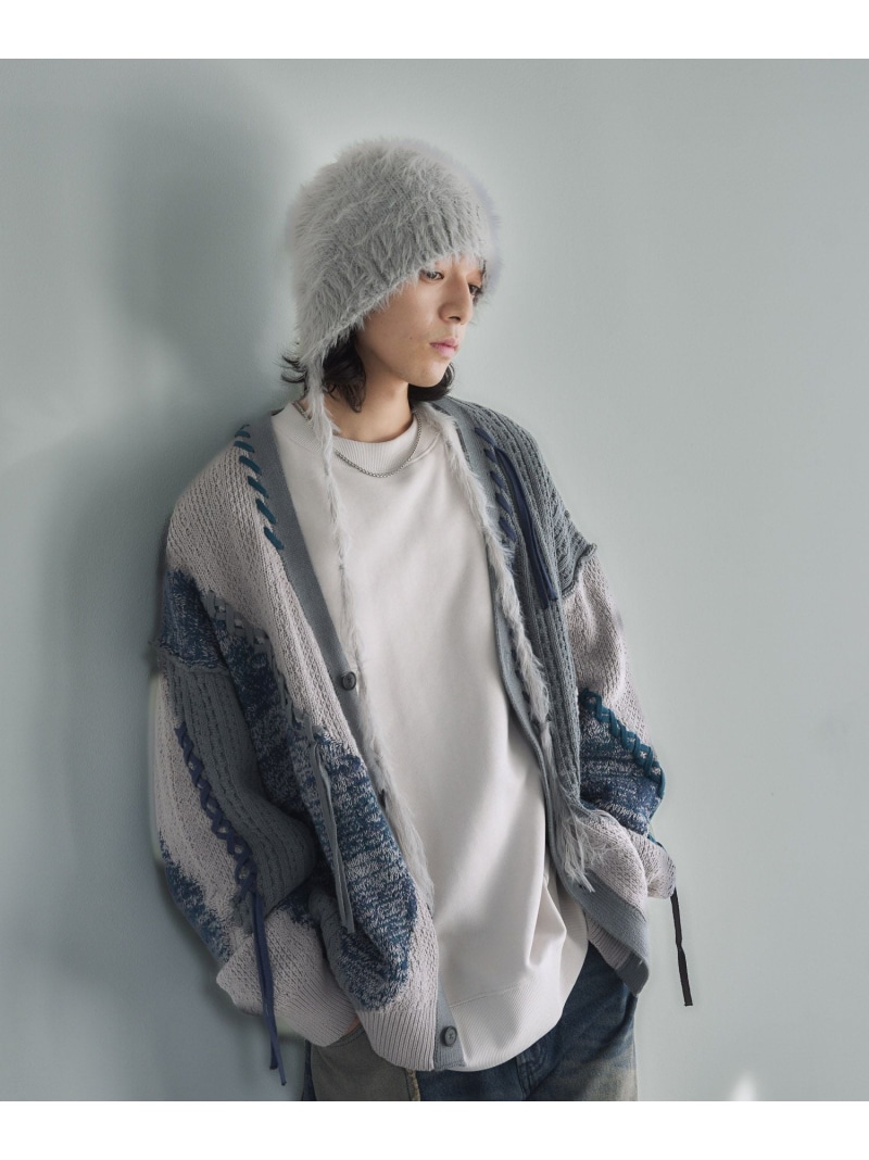 楽天市場】ステッチキリカエニットカーディガン HARE ハレ トップス