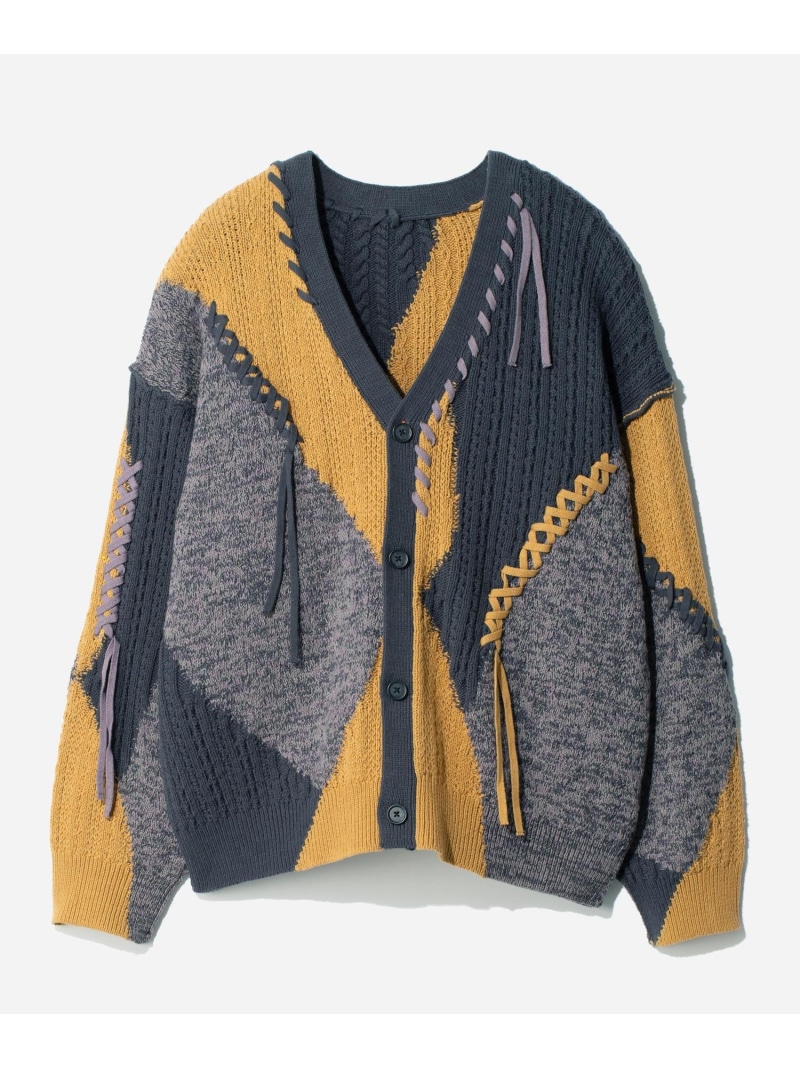 楽天市場】ステッチキリカエニットカーディガン HARE ハレ トップス