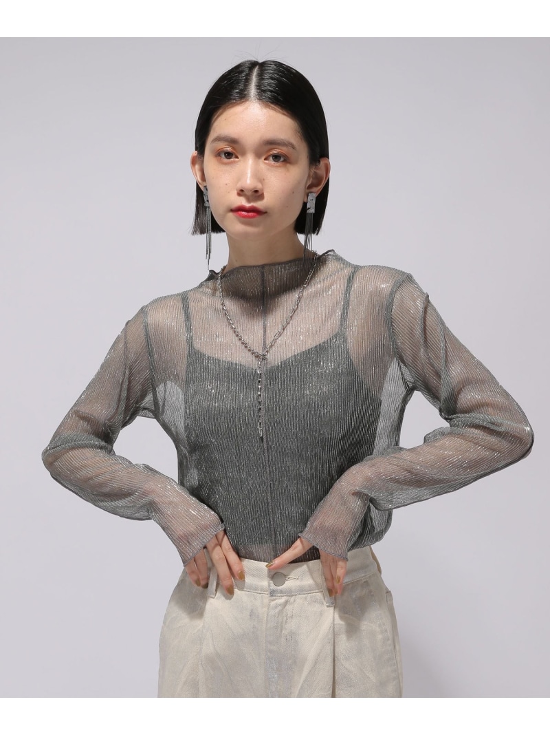 楽天市場】【LADIES】ラメシアーモックネックトップス HARE ハレ