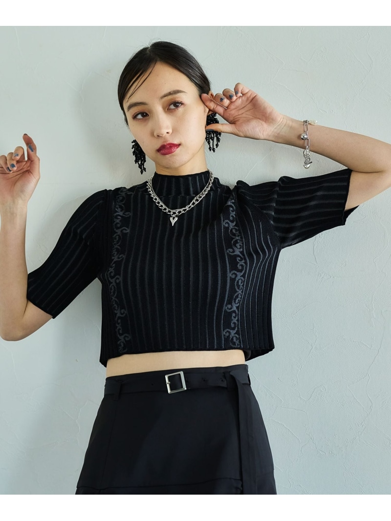 楽天市場】クロップドガラニットトップス HARE ハレ トップス ニット