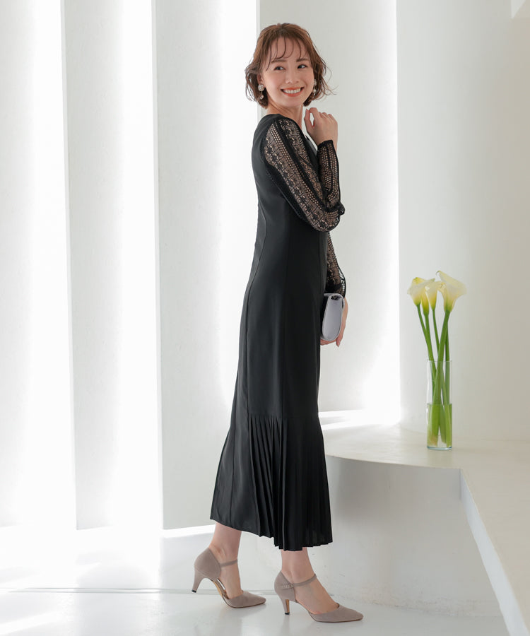 楽天市場】パーティードレス 袖あり パーティードレス ロング