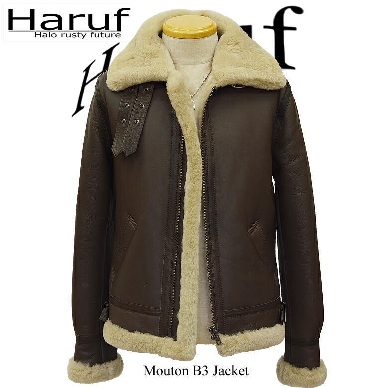 楽天市場】ムートンジャケット メンズ B3 b-3 レザージャケット 革