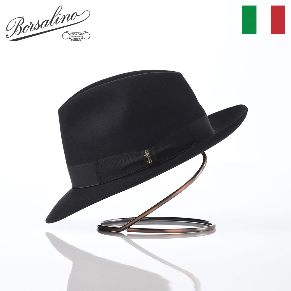 楽天市場】Borsalino ボルサリーノ 中折れハット ビーバーフェルト帽