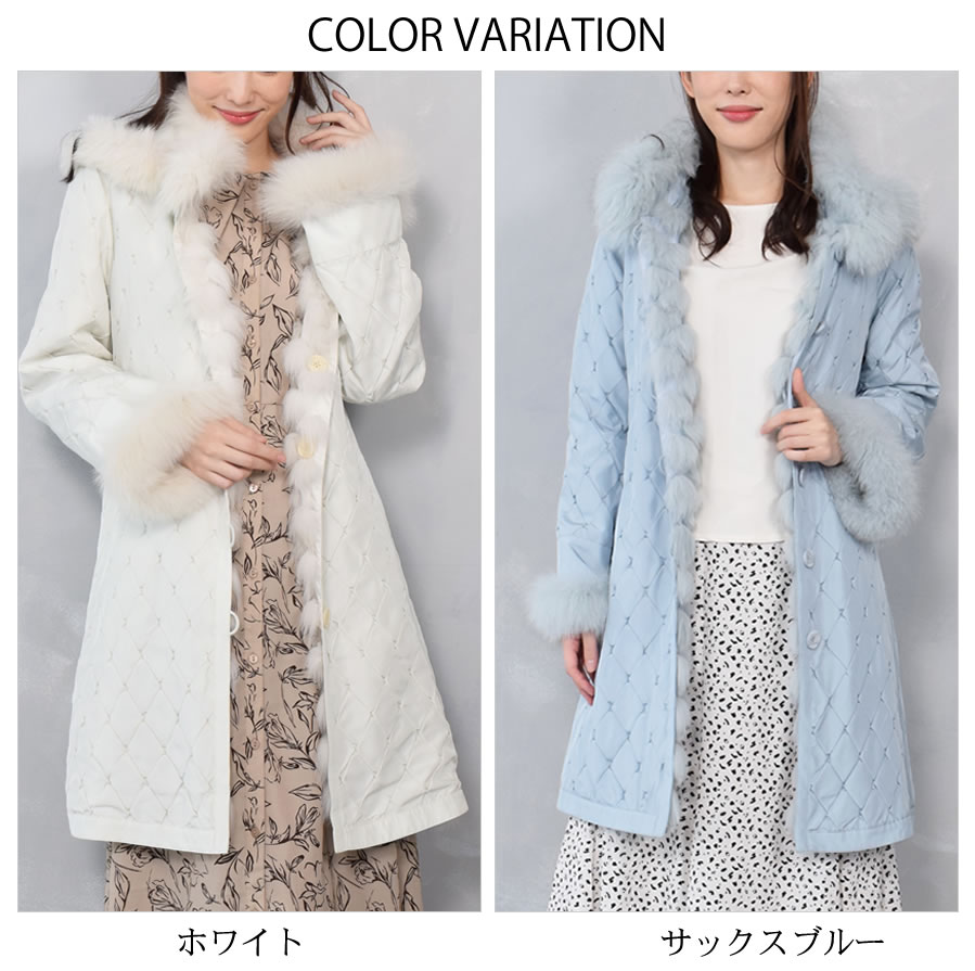 楽天市場】シルク & フォックス ダイヤ柄 リバーシブル コート