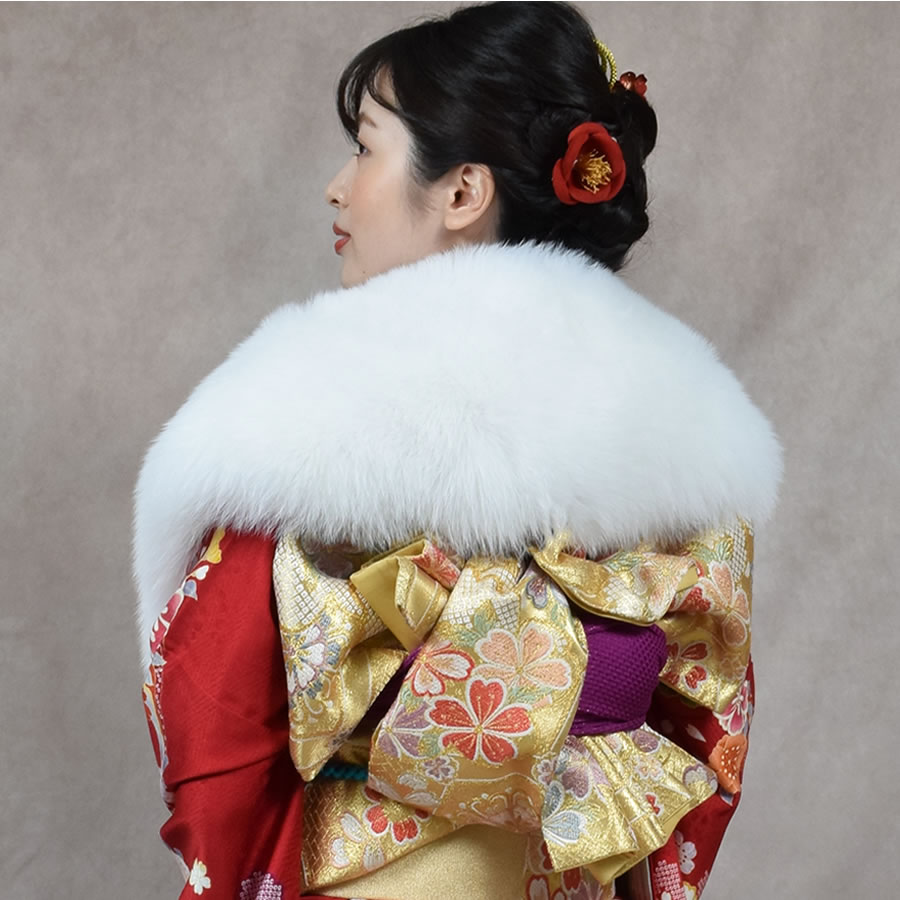 楽天市場】成人式 ショール シャドーフォックス 振袖 着物 和装 ファー