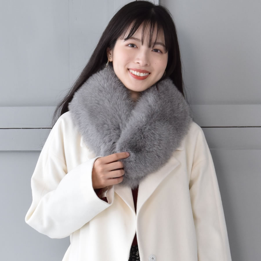 SAGA FOX サガフォックス⁄毛皮 ファーショール マフラー ティペット 極