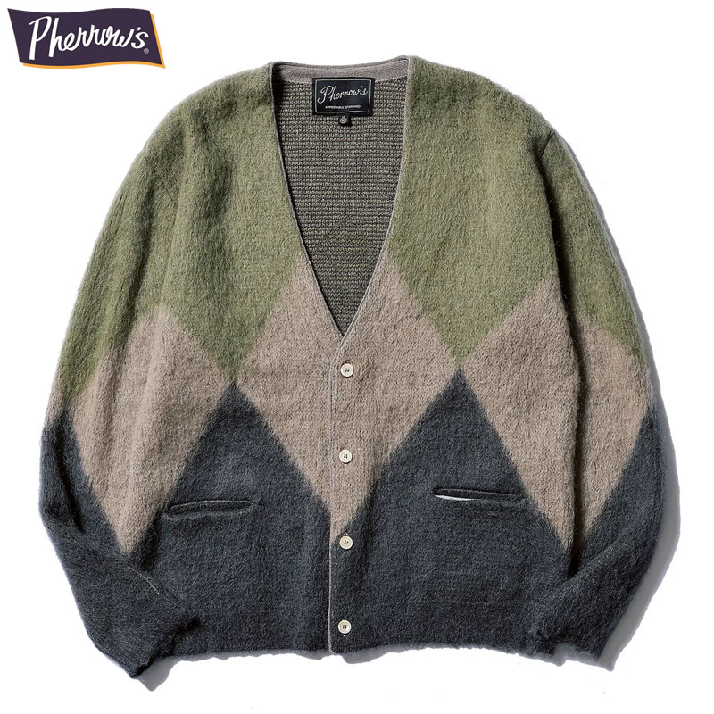 楽天市場】PHERROW'S フェローズ カーディガン メンズ 24W-PMSC1