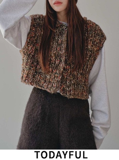 楽天市場】【予約】 TODAYFUL トゥデイフル Mix Handknit Vest☆ 24