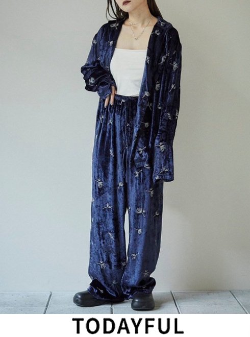 楽天市場】【即日出荷】TODAYFUL トゥデイフル Embroidery Velour
