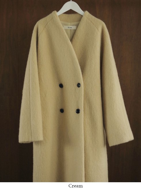 楽天市場】【即日出荷】anuke アンヌーク Collarless Shaggy Coat 24
