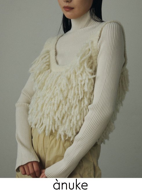 楽天市場】【即日出荷】anuke アンヌーク Fringe Knit Bustier 24秋冬