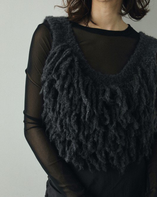 楽天市場】【即日出荷】anuke アンヌーク Fringe Knit Bustier 24秋冬