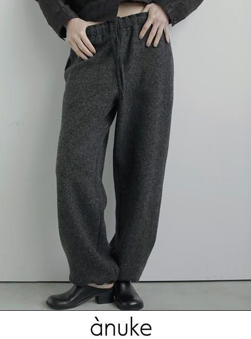 楽天市場】【即日出荷】anuke アンヌーク Drawstring Wool Pants 24