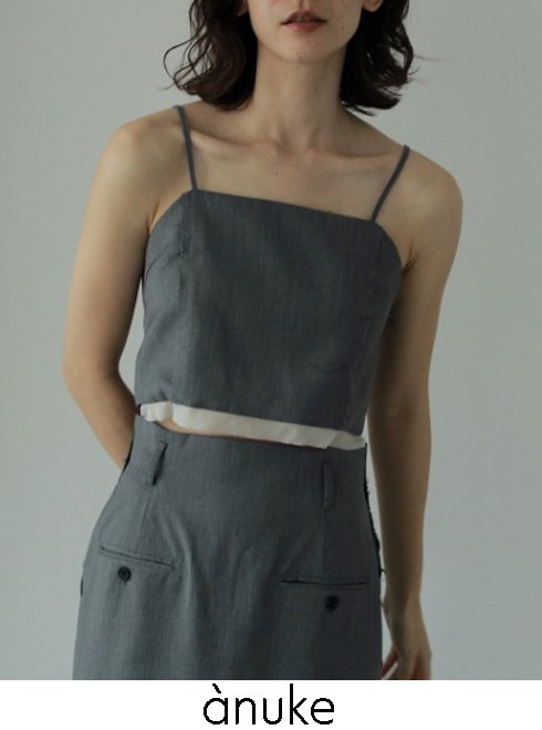 楽天市場】【即日出荷】anuke アンヌーク Cutoff Twill Bustier 24春夏