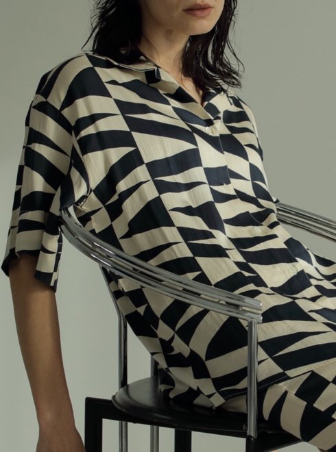 楽天市場】【予約】anuke アンヌーク Geometric Satin Shirts 24春夏