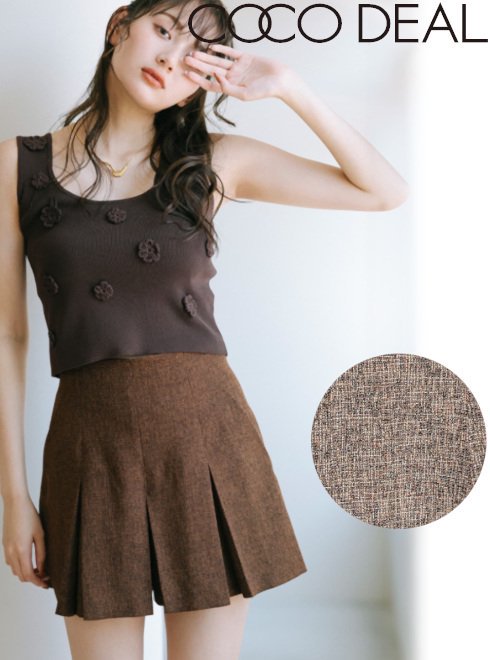 楽天市場】【即日出荷】COCODEAL ココディール ツイードキュロット