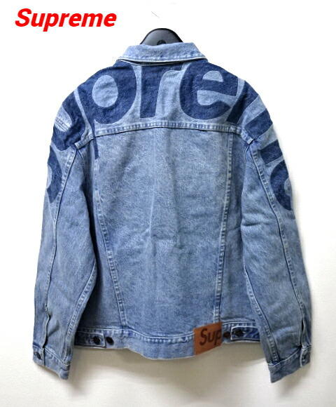 楽天市場】M【Supreme 22ss Inset Logo Denim Trucker Jacket Washed