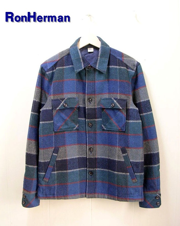 楽天市場】M【Ron Herman ロンハーマン CPO チェックシャツジャケット