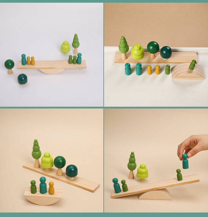 楽天市場】送料無料 積み木 バランスゲーム 木製 知育玩具 森の認識