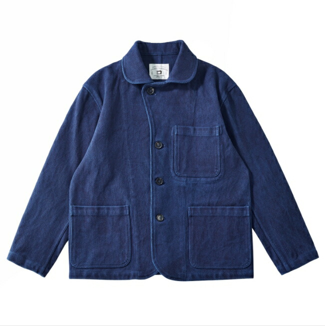 楽天市場】メンズ 藍染め 刺し子 カバーオール ジャケット 剣道着生地
