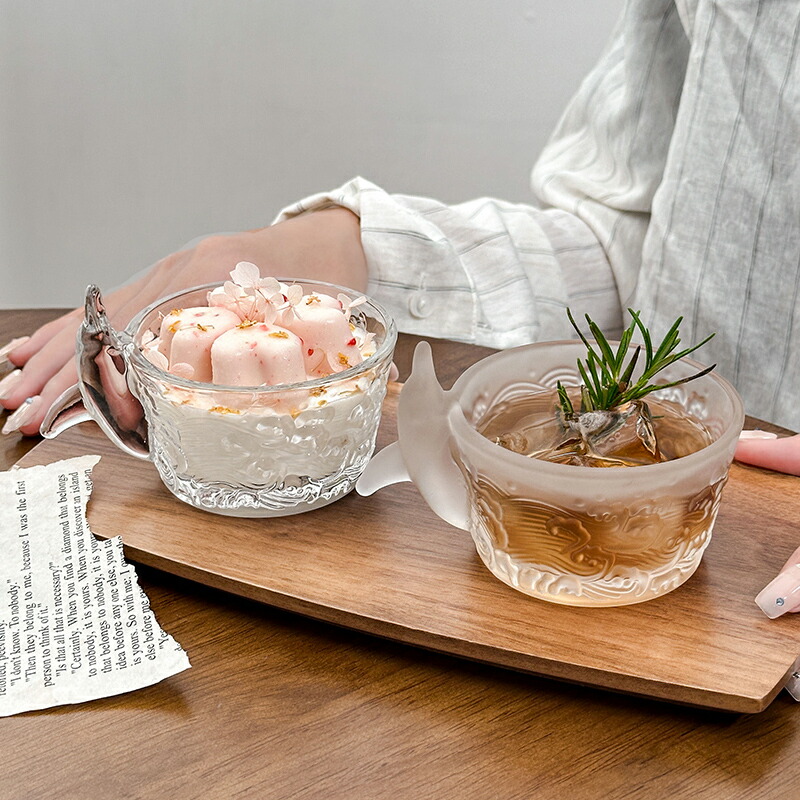 楽天市場】IwaiLoft 幸運の使者 イルカハンドル デザートカップ ガラス