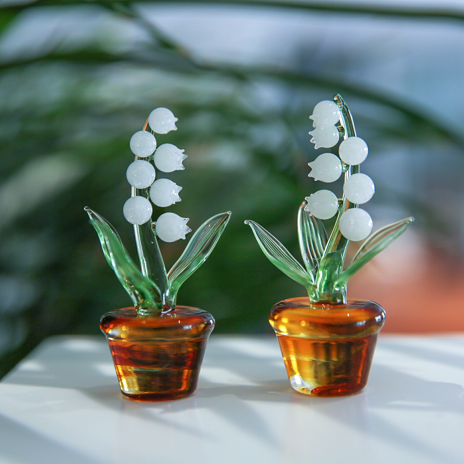 楽天市場】SNSで話題♪ 幸せ運ぶ 鈴蘭 ガラス スズラン ガラス細工