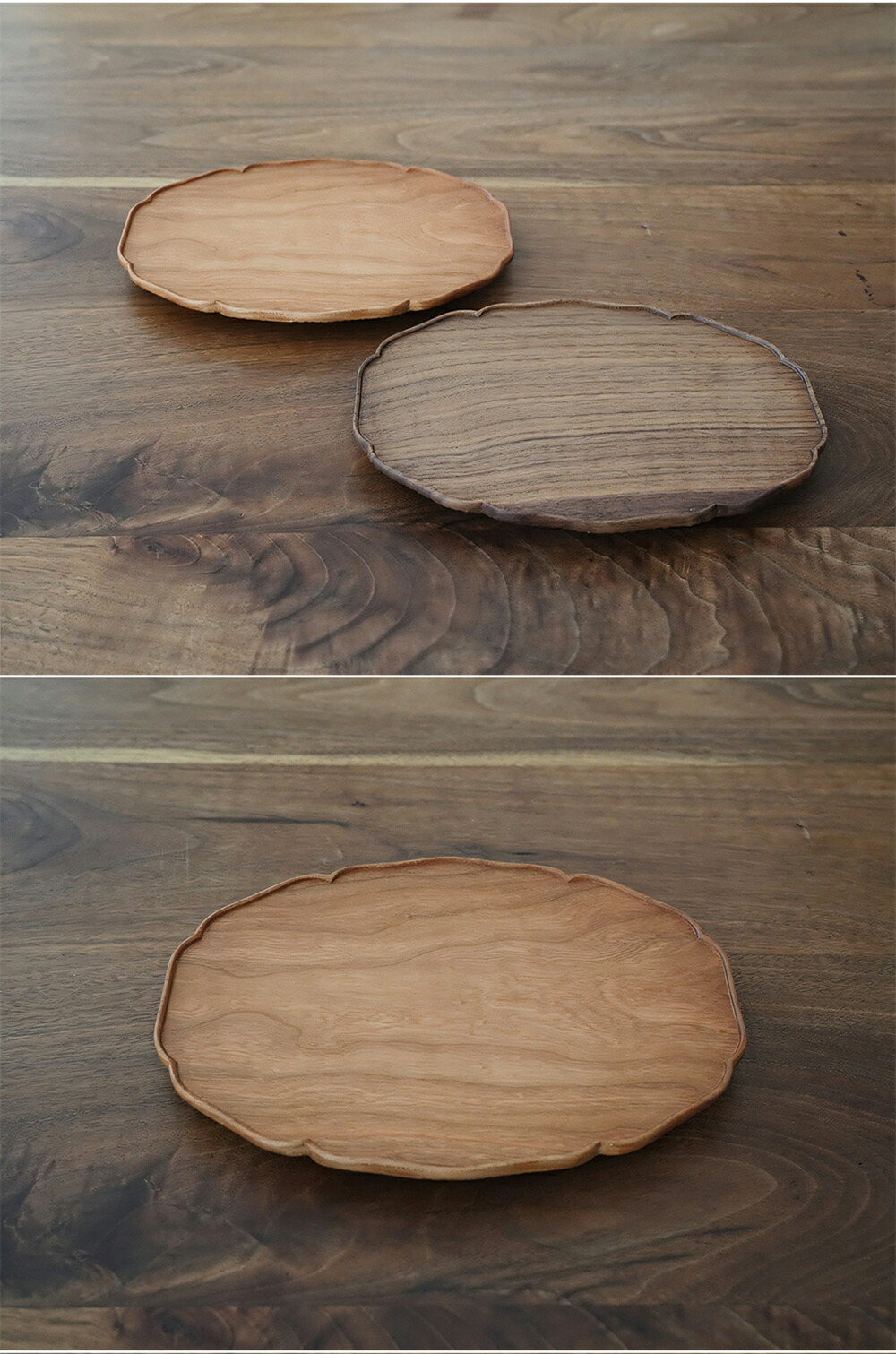 楽天市場】手づくり 美しい トレー 花輪 彫刻 トレイ 20cm プレート