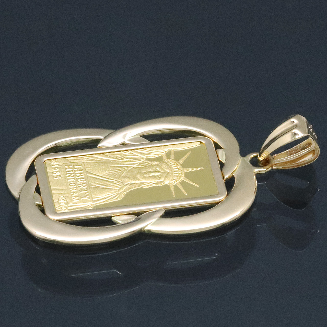 楽天市場】【廃盤】 24金 インゴット ペンダントトップ ネックレス