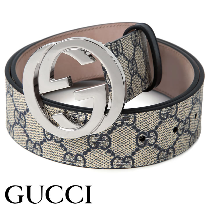 バ*ス様 GUCCI グッチ GGモノグラム ベルト シルバーバックル 全長96