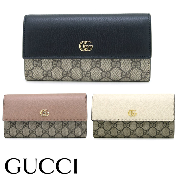 楽天市場】グッチ 財布 GUCCI フラップ長財布 キャンバス プチ