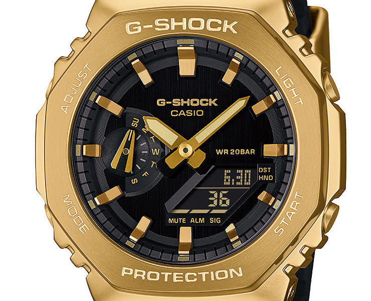 楽天市場】G-SHOCK メタルカバード GM-2100YMG-9AJF ゴールド