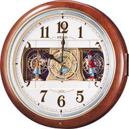 楽天市場】からくり 掛 時計 電波 クロック メロディ 電波 掛 時計