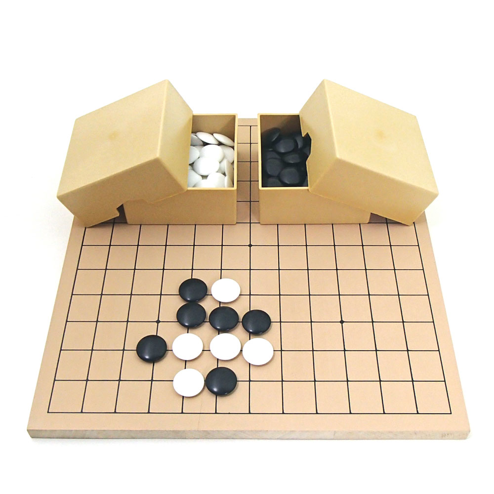 楽天市場】入門囲碁盤セット 新桂9・13路盤（両用盤）とプラスチック