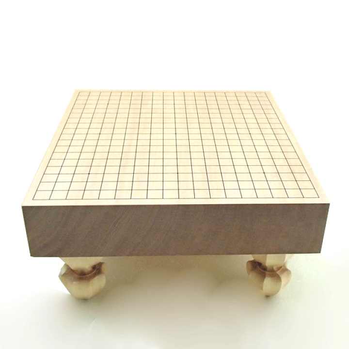 楽天市場】高級囲碁盤セット 新榧（しんかや）3寸足付一枚板碁盤と蛤