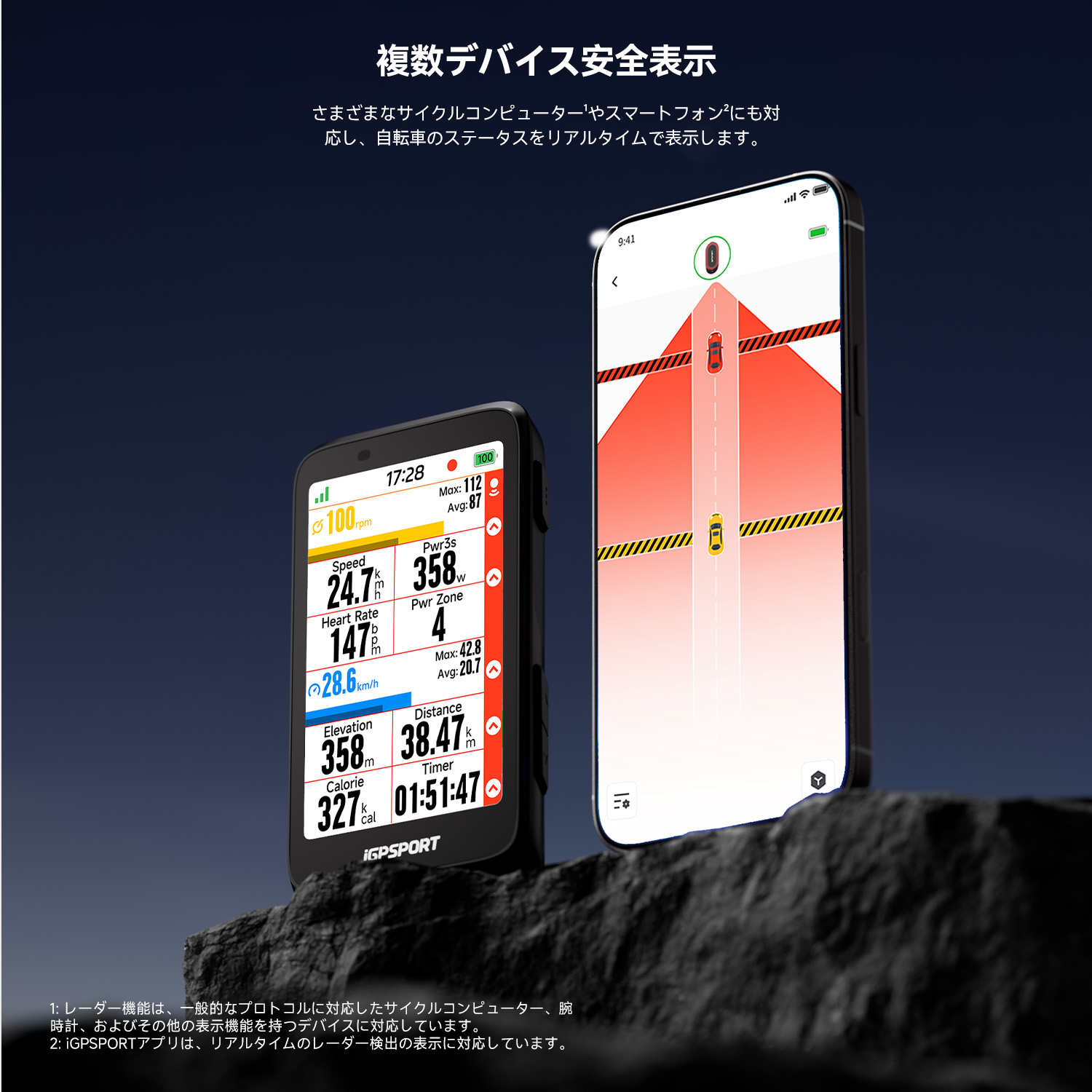 楽天市場】【公式&送料無料】iGPSPORT SR Mini 自転車後方レーダー