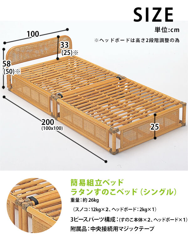 楽天市場】ベッド シングル シングルベッド ベッドフレーム すのこ