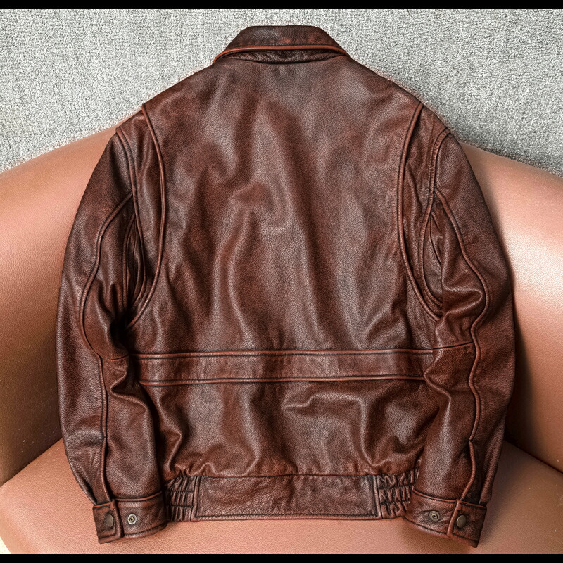 楽天市場】秋冬 新品 レトロ 本革 牛革 アメカジ フライトジャケット