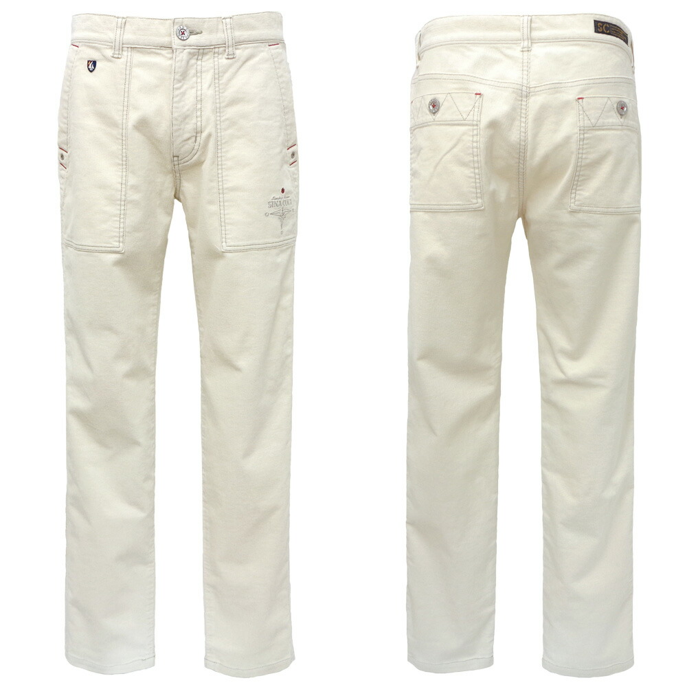 新品、シナコバ　SINA COVA、パンツ、コーデュロイ、L 84、ホワイト、白 新品】シナコバ SINA COVA、コーデュロイパンツ、L、ホワイト - メルカリ