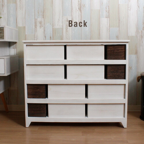 楽天市場】チェスト 北欧 アンティーク風 白 4段 (L) ホワイト