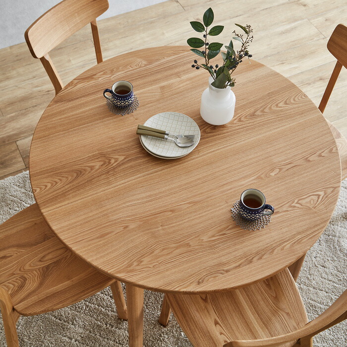 楽天市場】北欧風 ダイニングテーブルセット 円形 4人 5点セット 丸