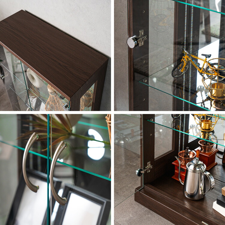 ねぎたま】鍵・LED・背面鏡付きガラスショーケース ねぎたま様専用】鍵