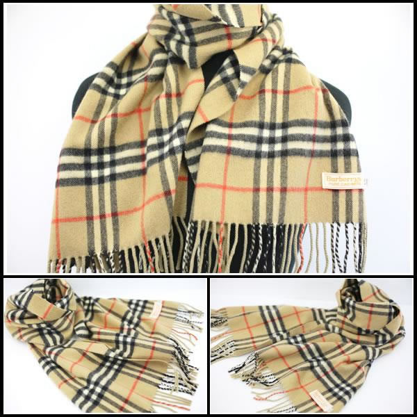 楽天市場】バーバリー ☆人気カラー カシミア100% マフラー ベージュ系