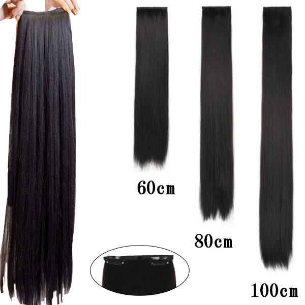 楽天市場】毛量たっぷり エクステ ストレート 2クリップ ウィッグ 60cm