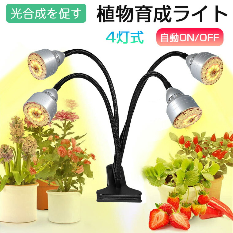 楽天市場】植物育成ライト led タイマー クリップ LED植物育成灯 観葉