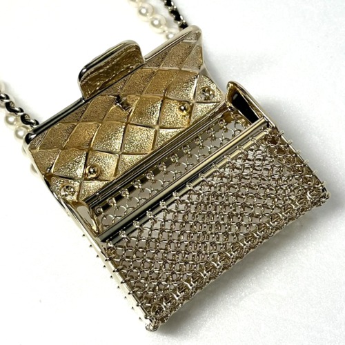 楽天市場】【中古】CHANEL シャネル マトラッセバッグモチーフ ロング