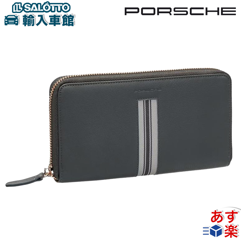 楽天市場】【 ポルシェ 純正 】 レザー 長財布 グレー 牛革 ロゴ
